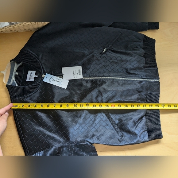 NWT ! LEO & UGO Gina Jacket Navy Blue Glossy Size 5 = XL Perfect For Fall ! - Picture 13 of 16